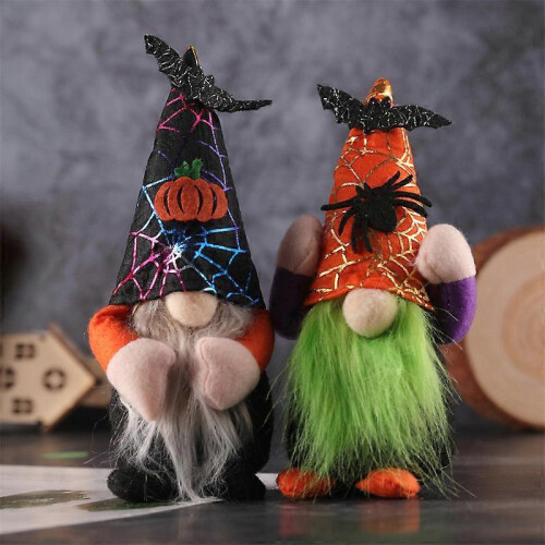 Abóbora de Halloween, Aranha e Boneco Sem Rosto para Crianças, Decoração e Cenário Temático 2
