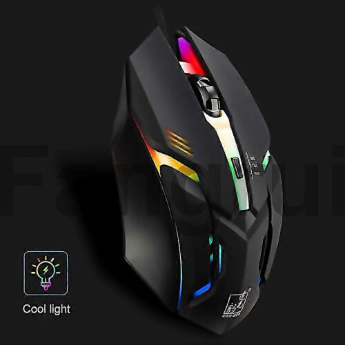 Compatibile con Chasing Leopard K2 USB LED Backlight 1600dpi Threespeed Adjustable Wired Optical Gaming Mouse Le 1