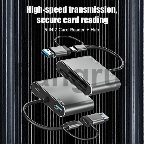 Compatible With New Usb 30 Memory Card Reader 5 In1 Usbc To Tf Sd Xqd 2
