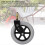 Wheelchair Caster Assembly Front Universal PU Hub Solid Spring Shock Absorber Wheel 10 X 2in Replacement Parts 5