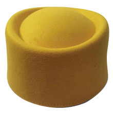 (Yellow) Women's Flat Top Hat 54-58cm Breathable Polyester for Casual Outfits and Parties