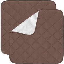 (Coffee) Incontinence Pad, 2-Pack 22x21 Inches, Quilted Waterproof Protection for Car Seat and Wheelchair