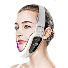 (White) Urządzenie do liftingu twarzy V-Face z terapią fotonową LED, masażer wibracyjny, wyszczuplający podwójny podbródek