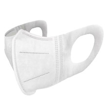 (White, 100pcs) Kertakäyttöinen 3D-aikuisten naamio, kolmitasoinen suodatin, joustavat kangaskorvanauhat, joka soveltuu päivittäiseen käyttöön