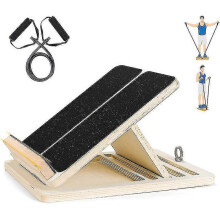 (Stretching board) Deska Skośna do Rozciągania Łydki, Trójkątna Sklejka, 4 Kąty 15-30, Nośność 450 lbs, Antypoślizgowa