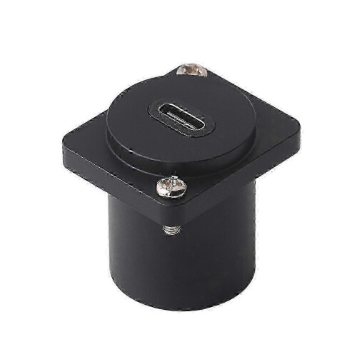 USB-C-Adapter (Buchse auf Buchse) für Einbau in ein Panel, runder Adapter 1
