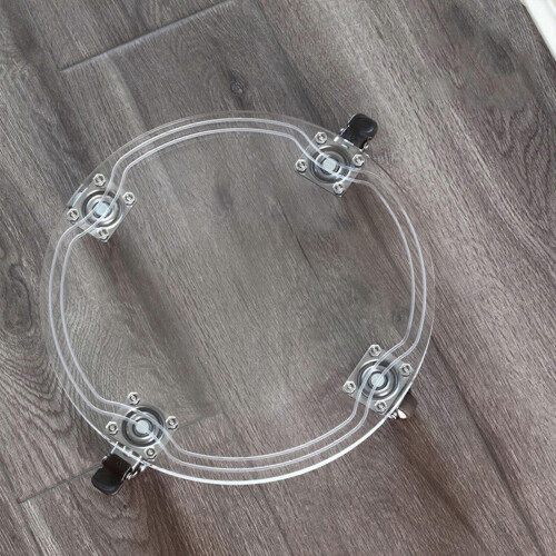 Robuster Acryl-Pflanzenständer mit Rollen Außen Innen 2