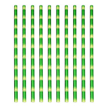 (Green) Cannucce di carta biodegradabili per alimenti, confezione da 100 pezzi, ideali per feste e uso domestico.