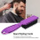 Pente de styling para barba e cabelo com cabo, escova multifuncional roxa para cuidados e corte 4