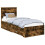 VidaXL vidaXL Bed Frame Smoked Oak and Silver 75 x 190 cm Engineered Wood 3
