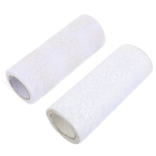 2X Tulle Roll Voor DIY Krans, Cadeau En Haaraccessoires
