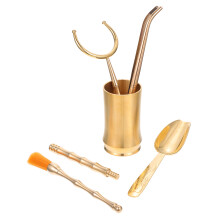 5St Hoogwaardige Koperen Theeaccessoires Gouden Opbergers