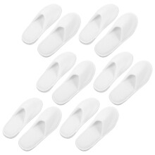 6Paren Wit Coral Fleece Hotel Slippers Licht En Hygiënisch