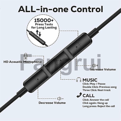 Συμβατό με ακουστικά USB C μαγνητικά ενσύρματα ακουστικά με μικρόφω 2