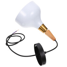Rustieke Metalen Plafondlamp Met Houtaccenten Voor Eetkamer