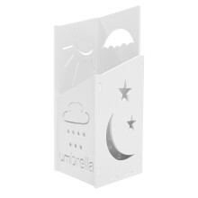 Ijlvolle Witte Umbrella Stand Voor Hal En Entree Met Houtlook
