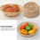 1 Set 2 Pcs Wicker Fruit Baskets Bread Steamed Bun Baskets (Assorted Color) 3