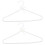 2St Wit Plastic Parel Kledinghangers Met Decoratieve Strik 1