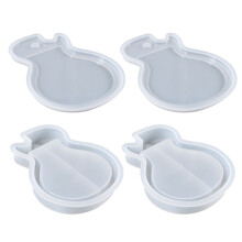 2Sets Duurzame Silicone DIY Sleutelhanger Gitaar Hanger Mal Wit