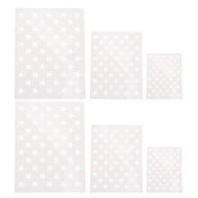 6Plastic Ster Sjablonen Voor Verf En DIY Hobby's Duurzaam Wit