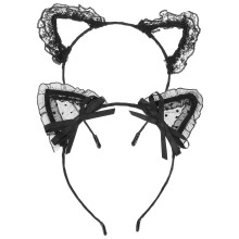 2St Creatieve Oor Haaraccessoire Zwart Lace Hoofdband Dames