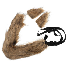 3St Oren Haarclip En Set Bruin Feestaccessoires