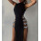 Sleeveless Patchwork Split Dress,Black,S 3