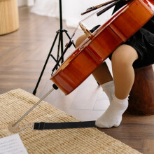 1Professionele Zwarte Cello End Pin Holder Met Antislip Maple Hout