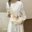 Large capacity shoulder bag, spring floral minimalist knitted bag 5