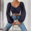 Women's Drawstring Lantern Sleeve Fitted Blouse,Black,XL 5