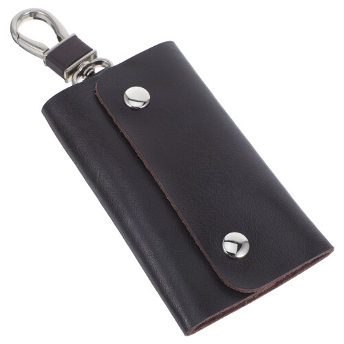 1St Retro Design Leren Sleutel Tas Compact En Praktisch