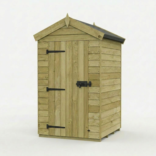 4 x 4 Apex Shed Tanalised (Single Door, No Windows) 1