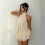 Women's Vacation Fitted Backless Halter Tie Waist Solid Dress,Brown,S 5