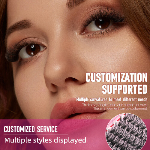 Single-cluster segmented eyelashes with glue A05, double-strap eyelash book set 2