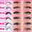 10 rows of thick, mixed, segmented false eyelashes, 80D, 10 rows - 200 individual lashes 5