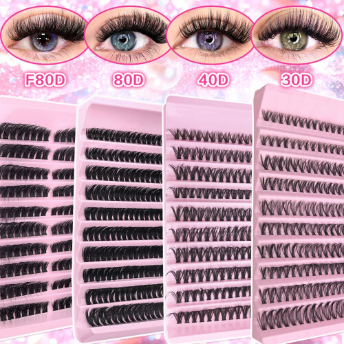 10 rows of thick, mixed-style false eyelashes, A02 natural style - 10 rows 1