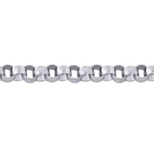 Jewelco London Men's Solid Rhodium-plated Silver Hand Assembled Engraved Cast Belcher 11.5mm Gauge Chain Bracelet, 9 inch 23cm - ACN002K-9
