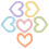 25St Creative Plastic Hallow Out Heart Charms DIY 1