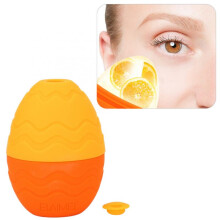 Egg Shaped Silicone Ice Face Roller for Puffiness, Dark Circles, Skin Firming, Orange