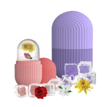 Face Ice Roller Facial Ice Massager for Puffiness and Pores, Reusable Silicone Cooling Design