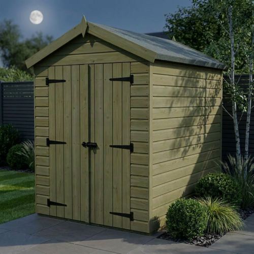4 x 5 Apex Shed Tanalised (Double Door, No Windows) 2