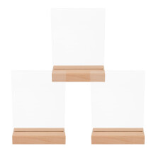 3St Transparante Menu Displayhouder Met Onderkant