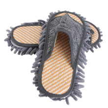 1Paar Lichtgewicht Huisslippers Grijs Floor Clean Chenille