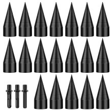 1Set Houtboor Kegelvormige Brandhoutspalter Voor Camping En