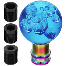1Set Blauwe Acryl Knoppenkop Voor Auto Met Ergonomisch Ontwerp
