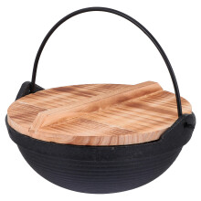 1Set Multifunctionele Outdoor Pot Zwart Met Handgreep