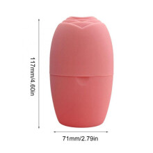 (a-Hot Pink) (a-Pink) Ice Face Roller Ice Massage Cup Silicone Ice Face Roller Mold Clean And Reusable Portable Size Leakproof Useful For Face Eyes