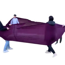 (purple, 600x75CM) Rekbare elastische band voor interactieve groepsactiviteiten en teambuildingsoefeningen
