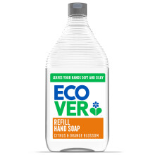 Ecover Hand Wash Refill, Hand Soap, Gentle Hand Cleansing, Fresh Citrus & Orange Blossom Scent, Pac