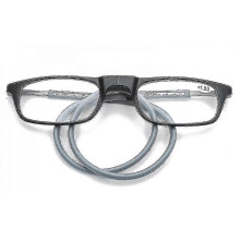 (Grey, 1.0 Magnification) Lesehilfen TR90 Ultraleicht Magnetisch Klappbar Vollrand Brille mit verstellbaren Bügeln